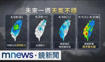 鋒面雨彈轟炸！中南部防豪雨　下週2波鋒面接力｜#鏡新聞