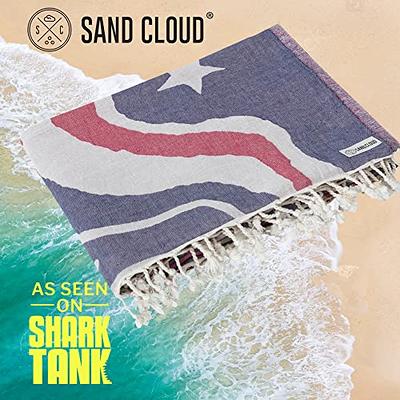  Sand Cloud Large Turkish Beach Towel - Sand Free - 100% Organic  Turkish Cotton Yarn - Quick Dry Oversized Towel for Beach, Picnic, Blanket  or Bath - As Seen on Shark