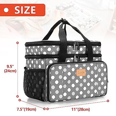 Luxja Large Sewing Organizer with Many Compartments, 2 Layers