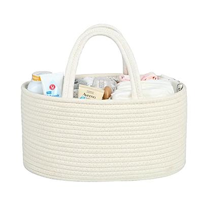  Frankie Lane baby diaper caddy organizer - Car diaper caddy,  portable tote nappy bag storage for your nursery, changing table. Essential  for newborns Registry must haves shower basket : Baby