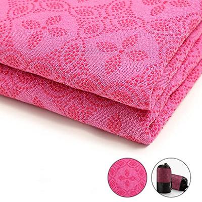 Yoga Towels, Non Slip Hot Yoga Mat Towel with Grip Dots,Super-Absorbent  Soft Microfiber Yoga Blanket for Pilates, Fitness and Workout 72inch x  24inch