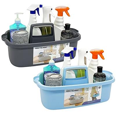 Cleaning Caddy Organizer with Handle, Gray Plastic Bucket for Cleaning  Supplies Products, Cleaning Tool Storage Tote, 2 Pack - Yahoo Shopping