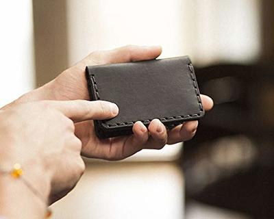 Penekin Keychain Wallet with ID Window, RFID Blocking Credit Card Holder  Leather Small Wallets for Women & Men(Black)