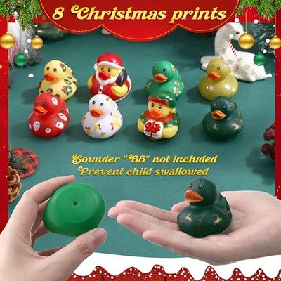 Syhood 24 Pcs Bulk Large Christmas Rubber Ducks 5 Inch Winter