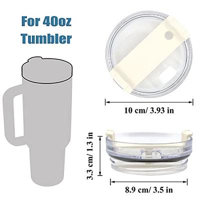 Blue Glass Reusable Straws For Stanley 40 oz 30 oz Cup Adventure Travel  Tumbler 4 Pack Replacement Drinking Clear Straws with Cleaning Brush for