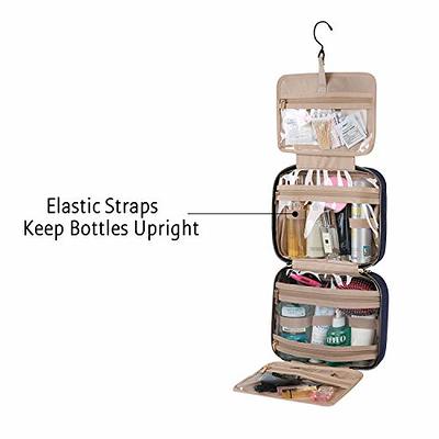 BAGSMART Toiletry Bag for Women, Travel Toiletry Organizer with hanging  hook, Water-resistant Cosmetic Makeup Bag Travel Organizer for Shampoo
