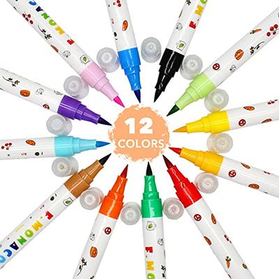 Lebze Washable Toddler Markers, 24 Colors Non Toxic Markers Art