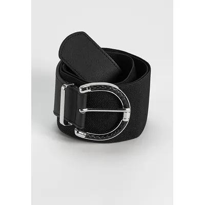 Two inch Wide Patent Leather Belt Black 1x / Black