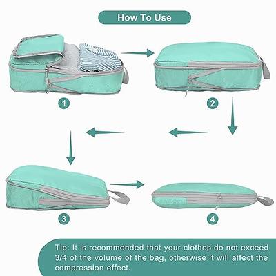 YYDSLEE Compression Packing Cubes for Travel Carry on Suitcase Organizer  Bags 7set Expandable Travel bags Organizer for Luggage Compression Bags  Travel Essentials + Shoe Bag, Laundry Bag(Lake Blue) - Yahoo Shopping