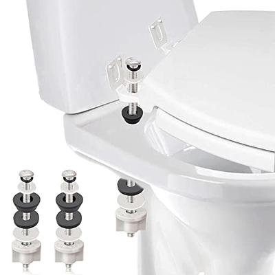 2PCS Universal Toilet Seat Hinge Bolts Kit, Heavy Duty Toilet Bolts,  Waterproof Stainless and Rubber Washers Gaskets with Extra Long Nut White  Plastic Down Lock Screw for Fastening (Silver) - Yahoo Shopping