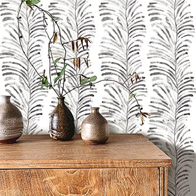 AMIYA Cow Print Peel and Stick Wallpaper 17.7 X 120 Black and