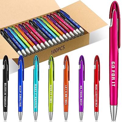 Drawdart Pens Ballpoint, 12 Pcs Smooth Writing Pens, Ball Point Pens Black  Ink Medium Point (1.0mm), Retractable Pretty Journaling Pens School Office