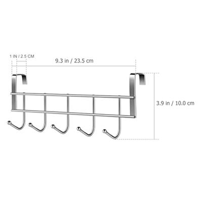 Dseap Over The Door Hook Hanger - 5 Tri Hooks, Heavy Duty Over The Door  Towel Rack Coat Rack for Clothes Hat Towel, White