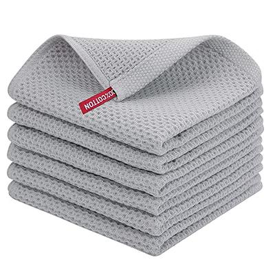 Waffle Hand Towels in Light Grey - Cozy Earth