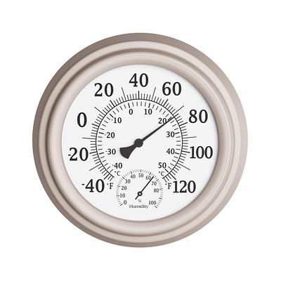 Outdoor Thermometer Wireless Round Waterproof Wall Mounted Thermometers for