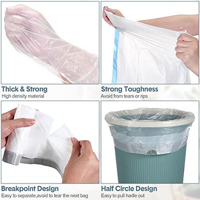 PerKoop 600 Count 4 Gallon Trash Bags Drawstring Plastic Unscented Garbage  Bags Kitchen Bags Small Trash Can Liners for Bathroom, Kitchen, Toilet,  Office, Waste Bin Bucket, 15 Liter, Gray and Blue - Yahoo Shopping