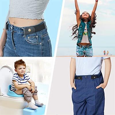 Kids Boys Girls Elastic Belt - Stretch Adjustable Belt for Boys and Girls  with Leather Loop Belt