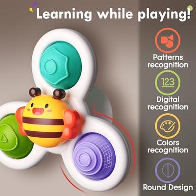  3PCS ALASOU Suction Cup Spinner Toys for 1 Year Old