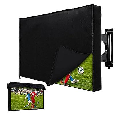 Outdoor TV Cover 39-40 Inch with Waterproof Zipper Velcro + Bottom Cover,  HOMEYA 600D Heavy