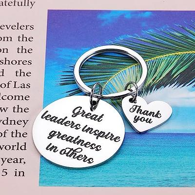 Leaders Boss Gifts Keychain for Christmas Men Women Office Gifts World Best  Boss Keyring for Supervisor