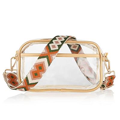 Women Stadium Approved Clear Crossbody Bag with Guitar Strap 