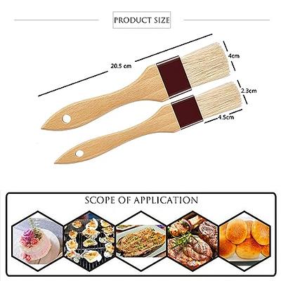 SILCONY 4-Piece Set Silicone Pastry Basting Brush Heat Resistant Assorted  Colors (4, 7 Inches)