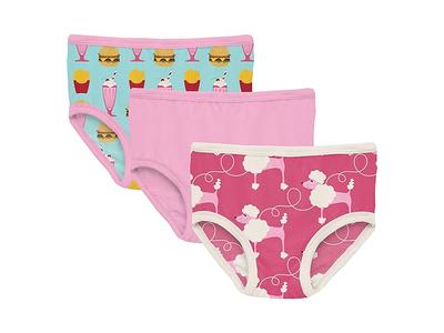Kickee Pants Kids Print Underwear Set 3-Pack (Little Kids/Big Kids)  (Flamingo Poodle/Cotton Candy/Summer Sky Cheeseburger) Girl's Underwear -  Yahoo Shopping
