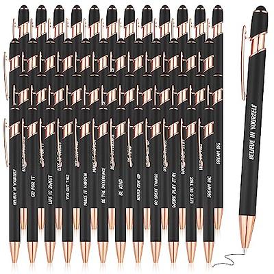 Yeaqee 48 Pcs Inspirational Pens Motivational Ballpoint Pens Black