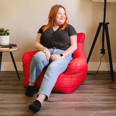 Giant Black Bean Bag Chair 7FT Extra Large Adult Oversized Dorm