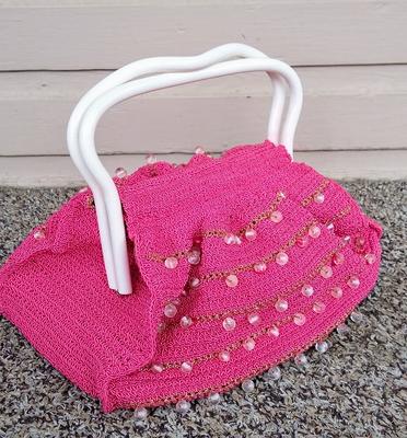 1950s Small Beaded Clutch Bag