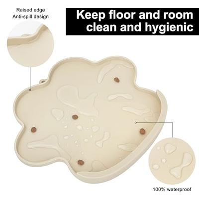 Dog Bowl Mat, Silicone Waterproof Mat for Water Bowl & Food Bowl, Protect  Floors Contain Messes, Aesthetic Dog Mat 