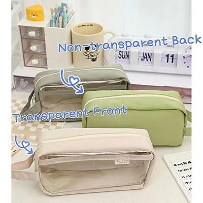 Clear Pencil Pouch Aesthetic School Supplies Large Cute Pencil