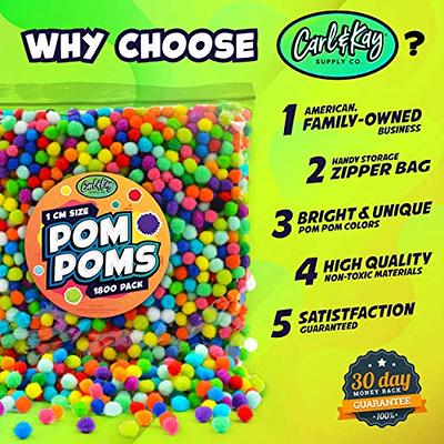 Essentials by Leisure Arts Pom Poms - Green - 1 - 40 piece pom poms arts  and crafts - colored pompoms for crafts - craft pom poms - puff balls for  crafts