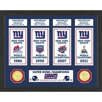 New York Giants Fanatics Authentic Super Bowl XLII Champions Mahogany Helmet Logo Display Case