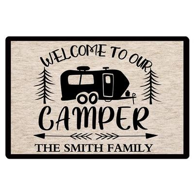 Camping Doormat Customized Name And RV Welcome To Our Camper