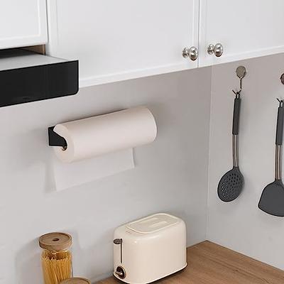 ZUNTO Paper Towel Holder Cabinet Door - Hanging Paper Towel Holder for  Kitchen, Cabinet Paper Towel Roll Holder - Over The Door & Inside Cabinet