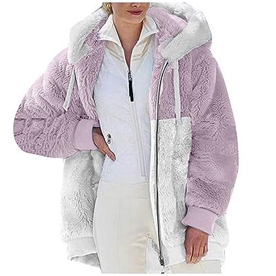 Eytino Womens Sherpa Coat Lapel Fleece Lined Jacket Winter Warm