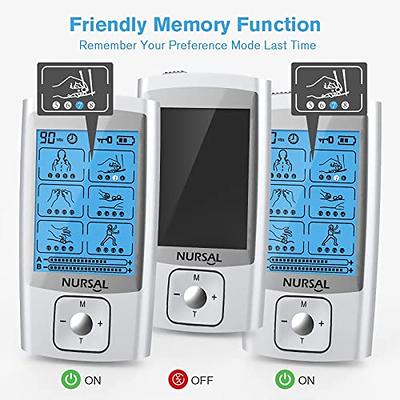 TEC.BEAN 24 Modes TENS Unit Muscle Stimulator, Rechargeable TENS Machine  with 8 Electrode Pads (American Gel), Electric Pulse Massager for Pain  Relief