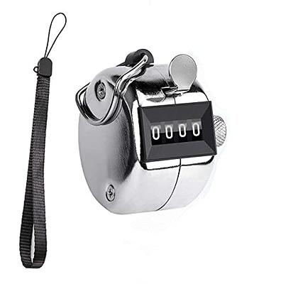 Digital Handheld Clicker Metal Case Mechanical Digits Counter With Manual  Counter With Finger Ring For School Golf Knitting(4pcs)