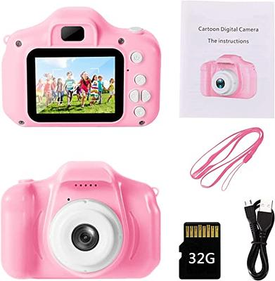  GKTZ Kids Video Camera Digital Camera Camcorder Birthday Gifts  for Boys and Girls Age 3 4 5 6 7 8 9, HD Children Video Recorder Toy for  Toddler with 32GB SD Card - Blue : Electronics