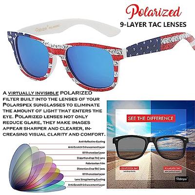 PolarSpex Mens Sunglasses - Retro Sunglasses for Men, Polarized