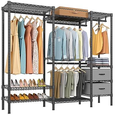 LANJIN Industrial Pipe Clothing Rack,Clothes Rack for Wardrobe