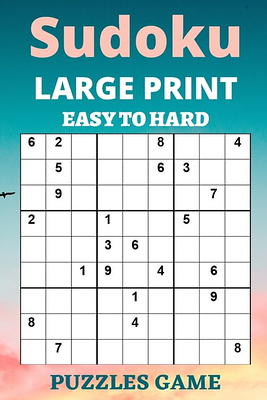 Sudoku Puzzle Book for Adults Large Print - 100+ Sudoku Puzzles 9x9 Hard  Level with Full Solutions - 2023 Sudoku Game with 36-pt Font Size & One