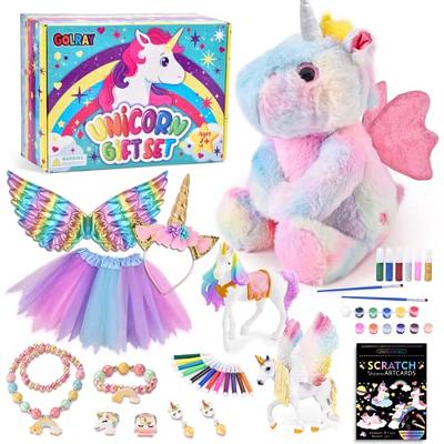 Unicorn Gift Toys for 3 4 5 6 7 8 Years Old Girls - Unicorn Arts and Crafts Painting  Kit Including 8 Cute Looking Unicorn Figures, DIY Creative Toy Gift for  Kids