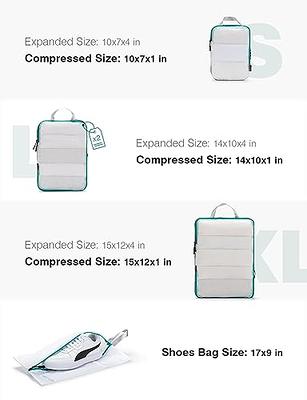 Alameda Compression Packing Cubes for Luggage,Travel Compression Bags, Blue