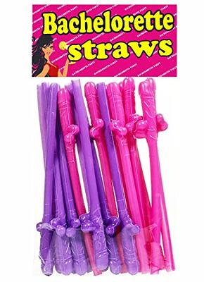 10 Purple Drinking Pecker Straws Penis Cocktail Straws Bachelorette Favor