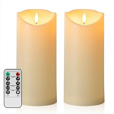 ANGELLOONG 9 x 4 Large Flameless Candles with Remote, Battery Operated  Candles with Timer, Flickering LED Pillar Candles for Outdoor Lanterns  Porch, Set of 2 - Yahoo Shopping