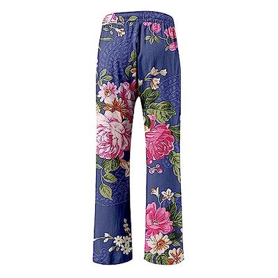 DGZTWLL Cotton Linen Capri Pants Women Summer Casual Loose Fit
