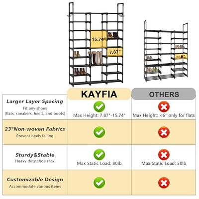 9-Tier Shoe Rack-Tiered Storage for Sneakers, Heels, Flats