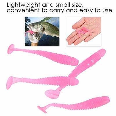 Fishing Lures, 50PCS 5cm Soft Plastic Fishing Lures T-Tail Grub Baits Fish  Tackle Accessory 